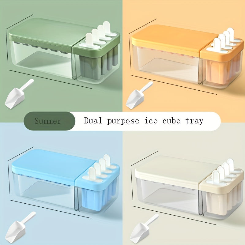 Ice Cube Molds Popsicle Ice Cream Mold Dual-use Ice Box With Ice Shovel
