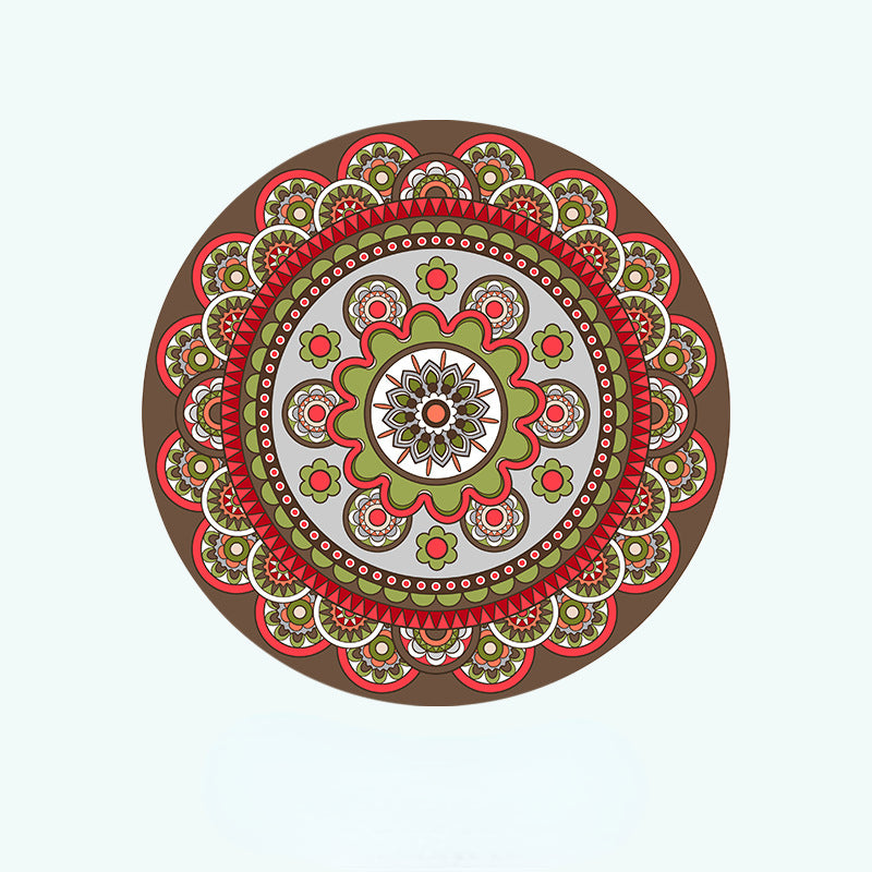 Ethnic Style Rubber Coaster Heat Resistant Tea Mat