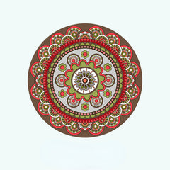 Ethnic Style Rubber Coaster Heat Resistant Tea Mat