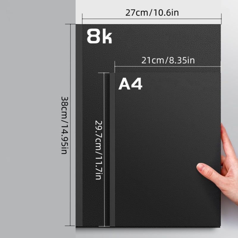 50pcs Rectangular 200g Thickened Painting Sketch Paper A4 8K Solid