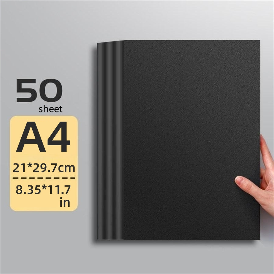50pcs Rectangular 200g Thickened Painting Sketch Paper A4 8K Solid