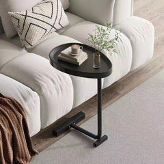 1pc Golden Side Table Coffee Table C Shaped End Table For Couch Sofa