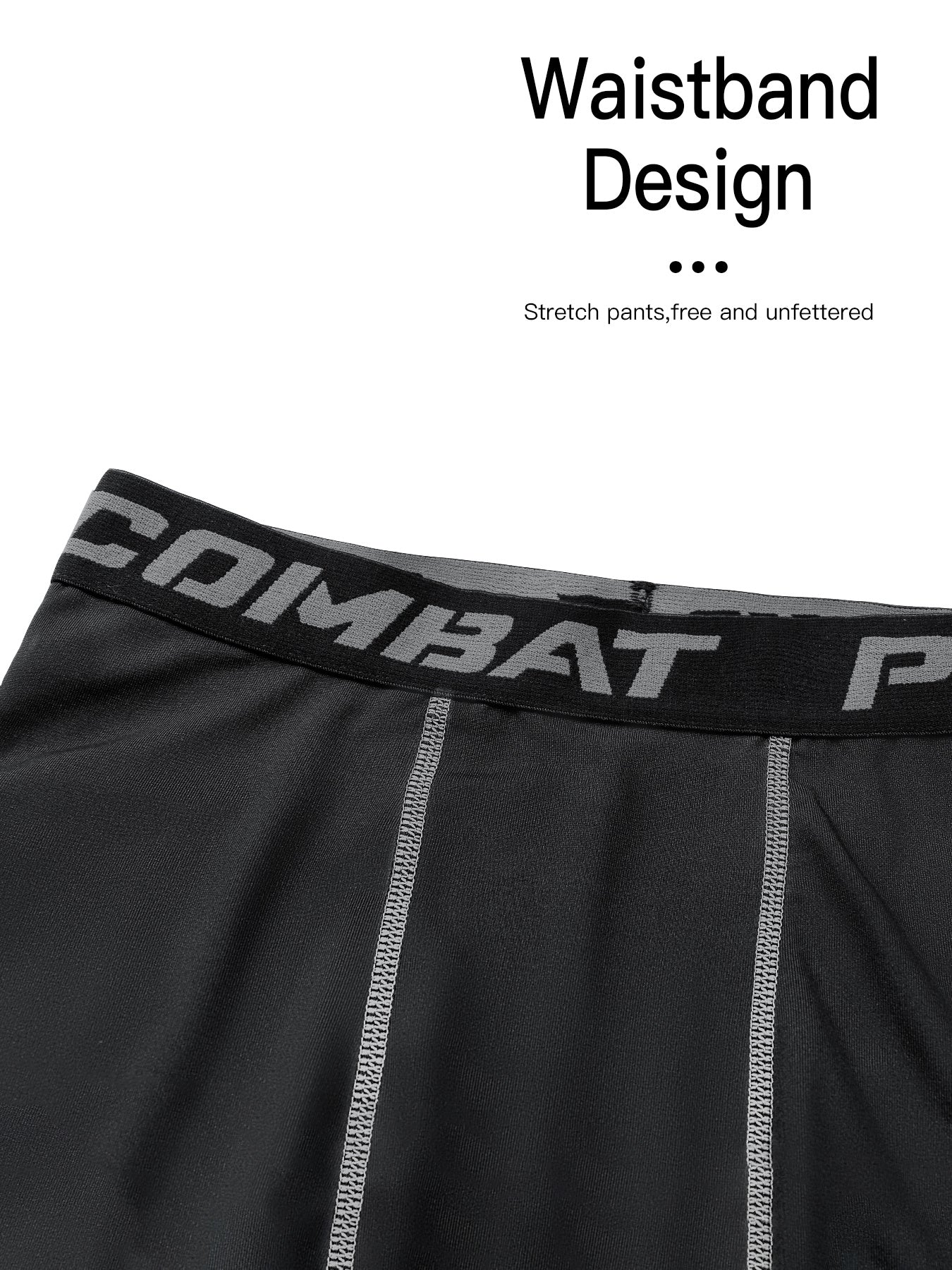 Men's Solid Sports Leggings High Stretch Breathable Compression Pants