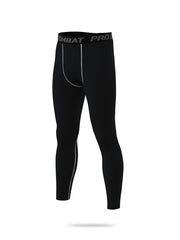 Men's Solid Sports Leggings High Stretch Breathable Compression Pants