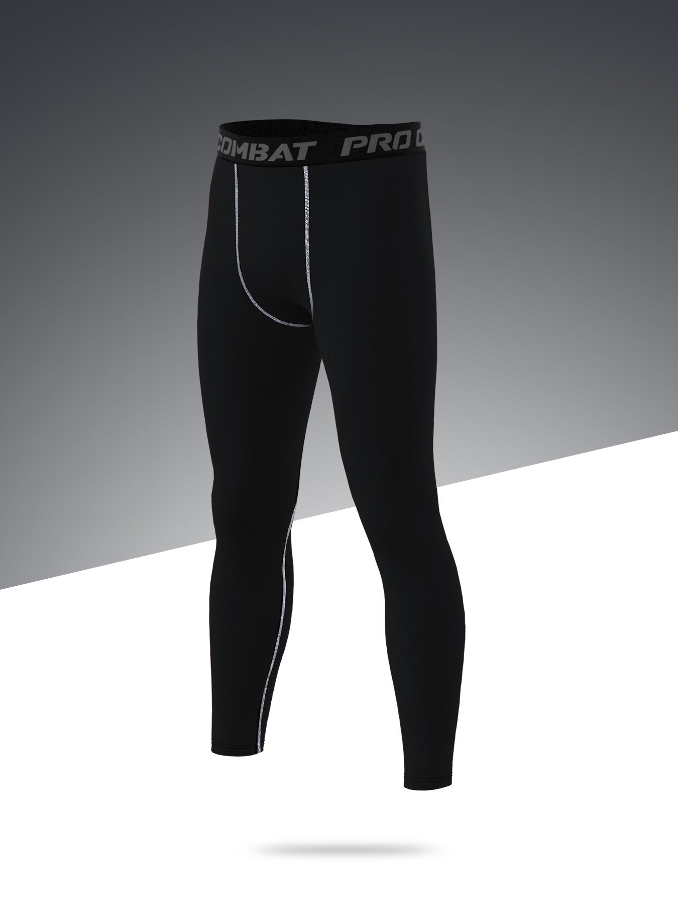 Men's Solid Sports Leggings High Stretch Breathable Compression Pants