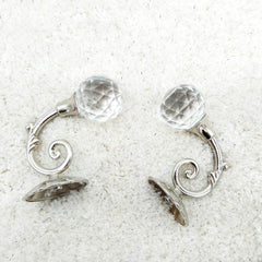 2pcs Clear Crystal Curtain Holdbacks Wall Mounted Tassel Curtain Tieback Hook