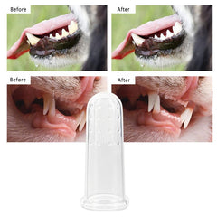 1pc Pet Toothbrush Soft Finger Cover Tooth Brushing Care Tool