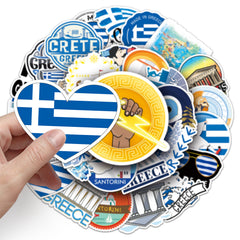 50pcs Greek Stickers Outdoor Travel DIY Luggage Waterproof Stickers