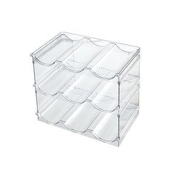 Transparent Stackable Plastic Bottle Storage Rack Cup Holder
