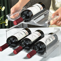 Transparent Stackable Plastic Bottle Storage Rack Cup Holder