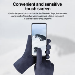 Winter Thermal Fleece Touch Screen Full Finger Gloves For Outdoor Activities