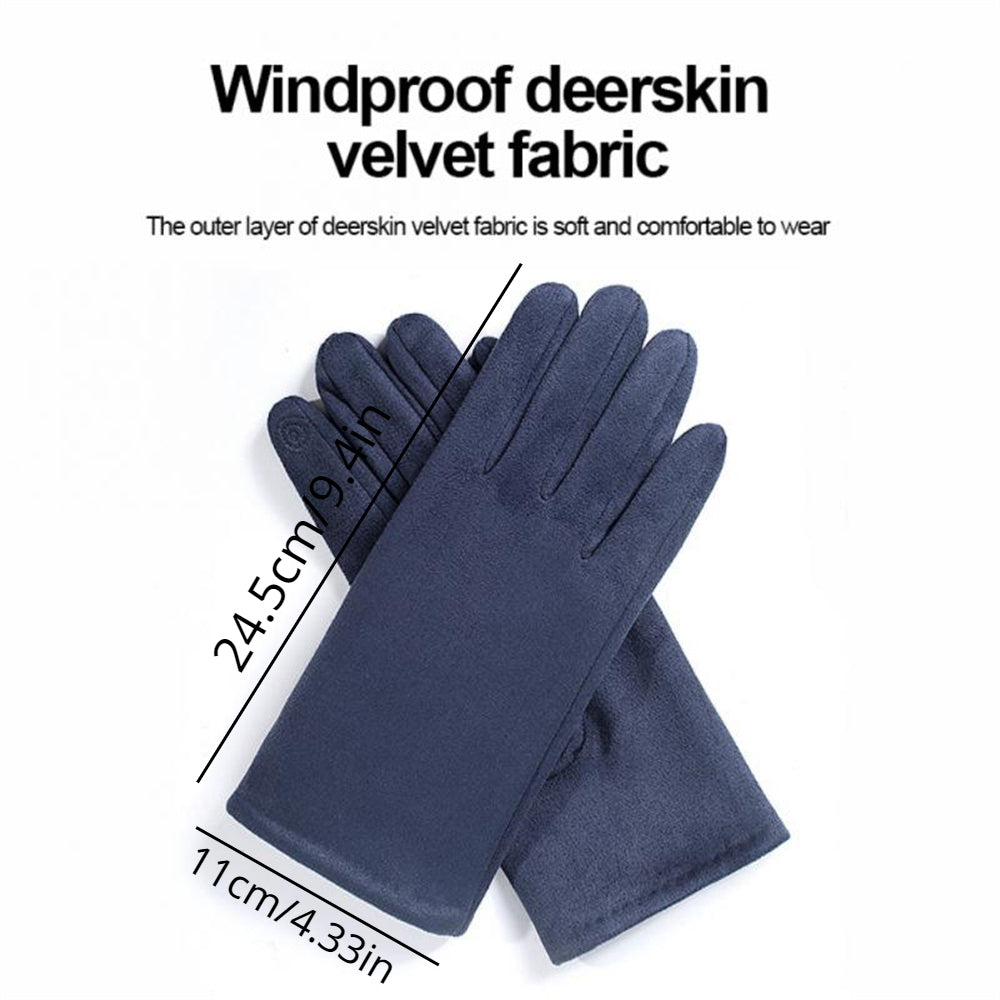 Winter Thermal Fleece Touch Screen Full Finger Gloves For Outdoor Activities