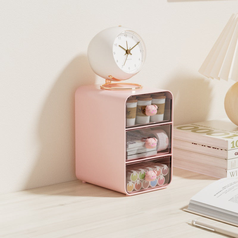 Cartoon Cosmetic Storage Box Desk Dresser Skin Care Products Shelf Organizer