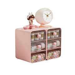 Cartoon Cosmetic Storage Box Desk Dresser Skin Care Products Shelf Organizer