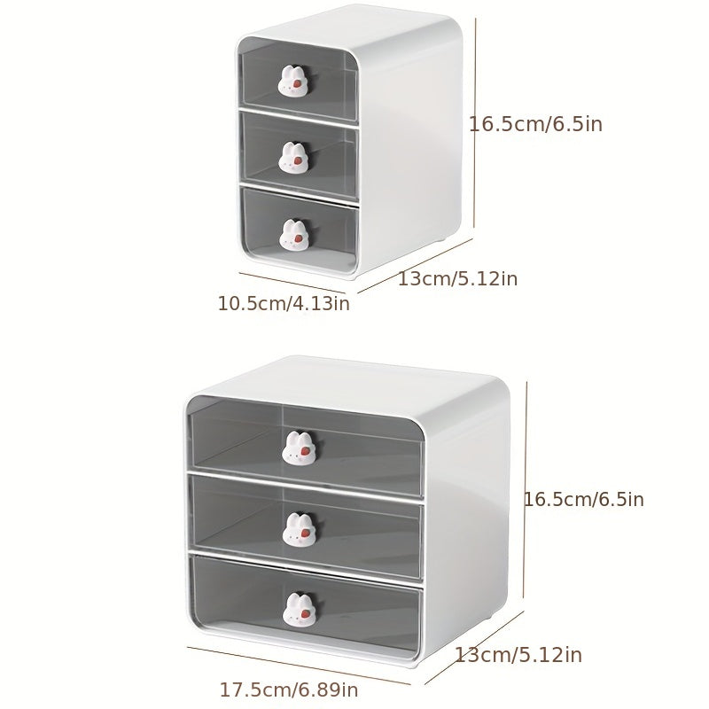 Cartoon Cosmetic Storage Box Desk Dresser Skin Care Products Shelf Organizer