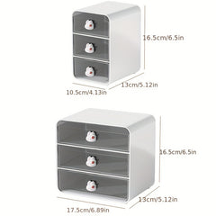 Cartoon Cosmetic Storage Box Desk Dresser Skin Care Products Shelf Organizer