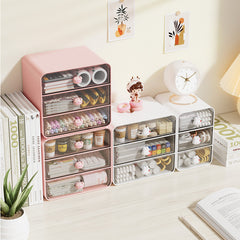 Cartoon Cosmetic Storage Box Desk Dresser Skin Care Products Shelf Organizer