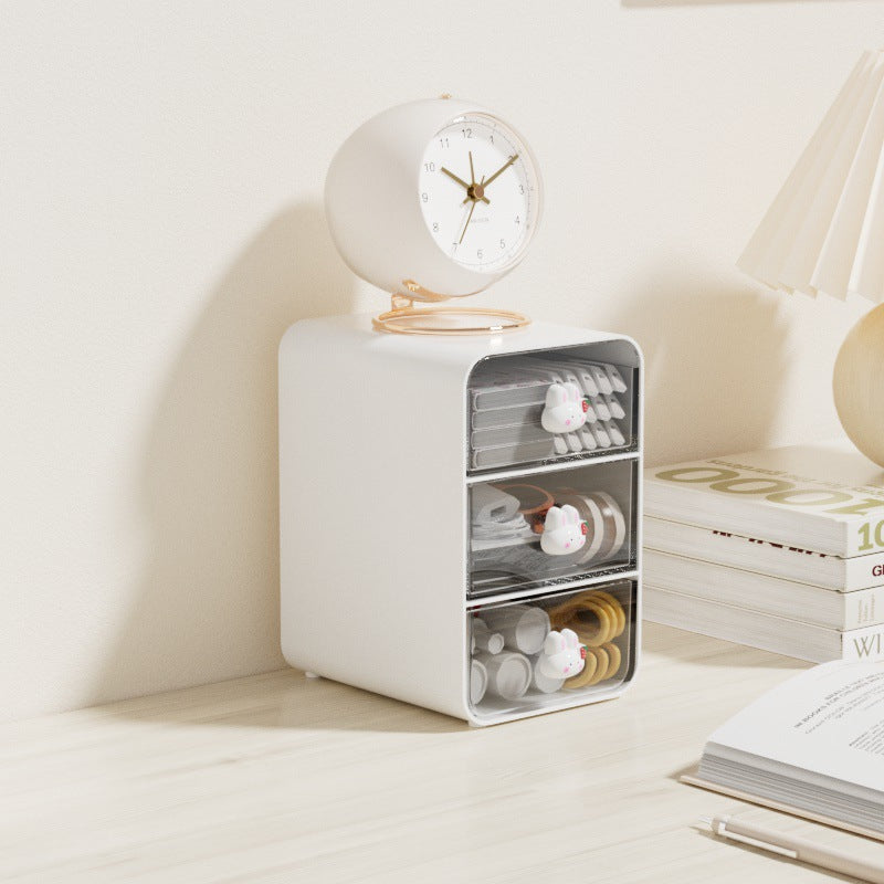 Cartoon Cosmetic Storage Box Desk Dresser Skin Care Products Shelf Organizer