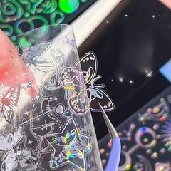 4pcs 3D Stickers DIY Materials Decorative Stickers