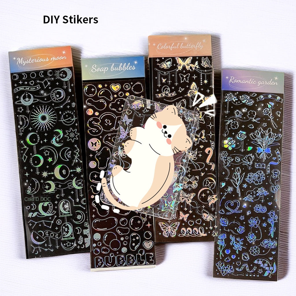 4pcs 3D Stickers DIY Materials Decorative Stickers