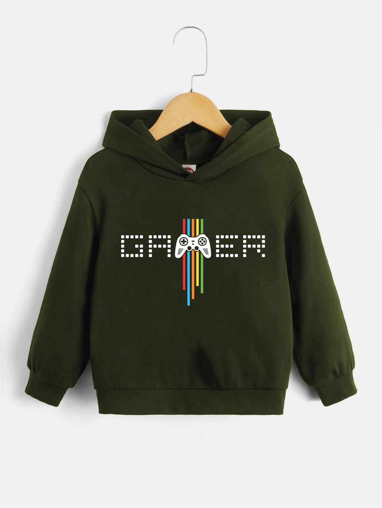 GAMER Letter Print Boys Pullover Hoodies Spring Fall Kids Sweatshirt