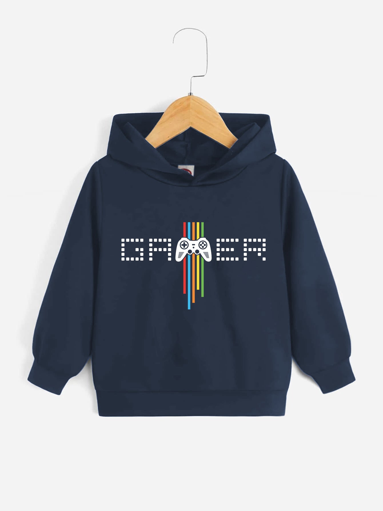 GAMER Letter Print Boys Pullover Hoodies Spring Fall Kids Sweatshirt