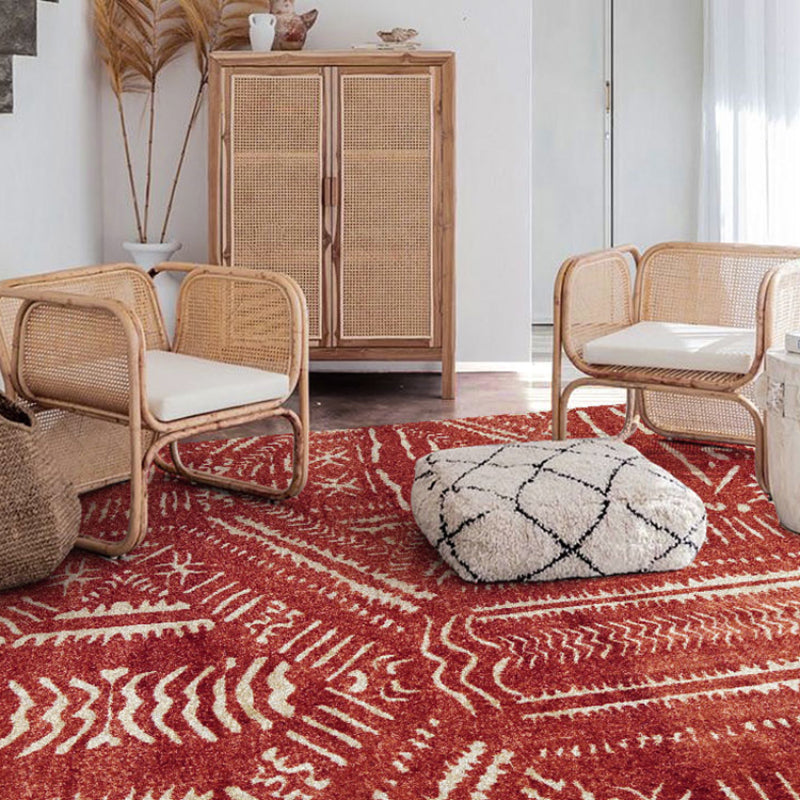Bohemian Small Entryway Area Rug Non Slip Geomatric Tribal Doormat