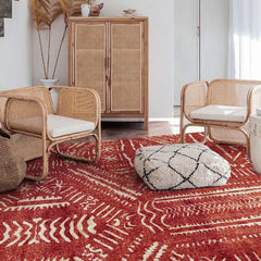 Bohemian Small Entryway Area Rug Non Slip Geomatric Tribal Doormat