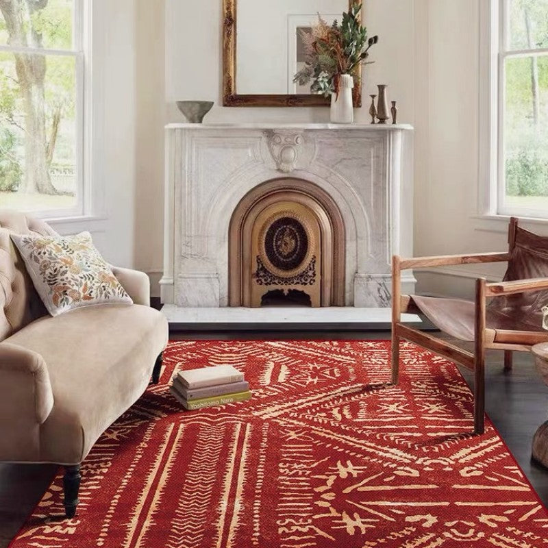Bohemian Small Entryway Area Rug Non Slip Geomatric Tribal Doormat