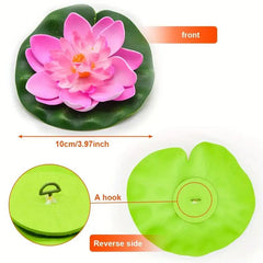 6pcs Artificial Floating Lotus for Pond Fountain Garden Decor