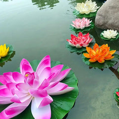 6pcs Artificial Floating Lotus for Pond Fountain Garden Decor