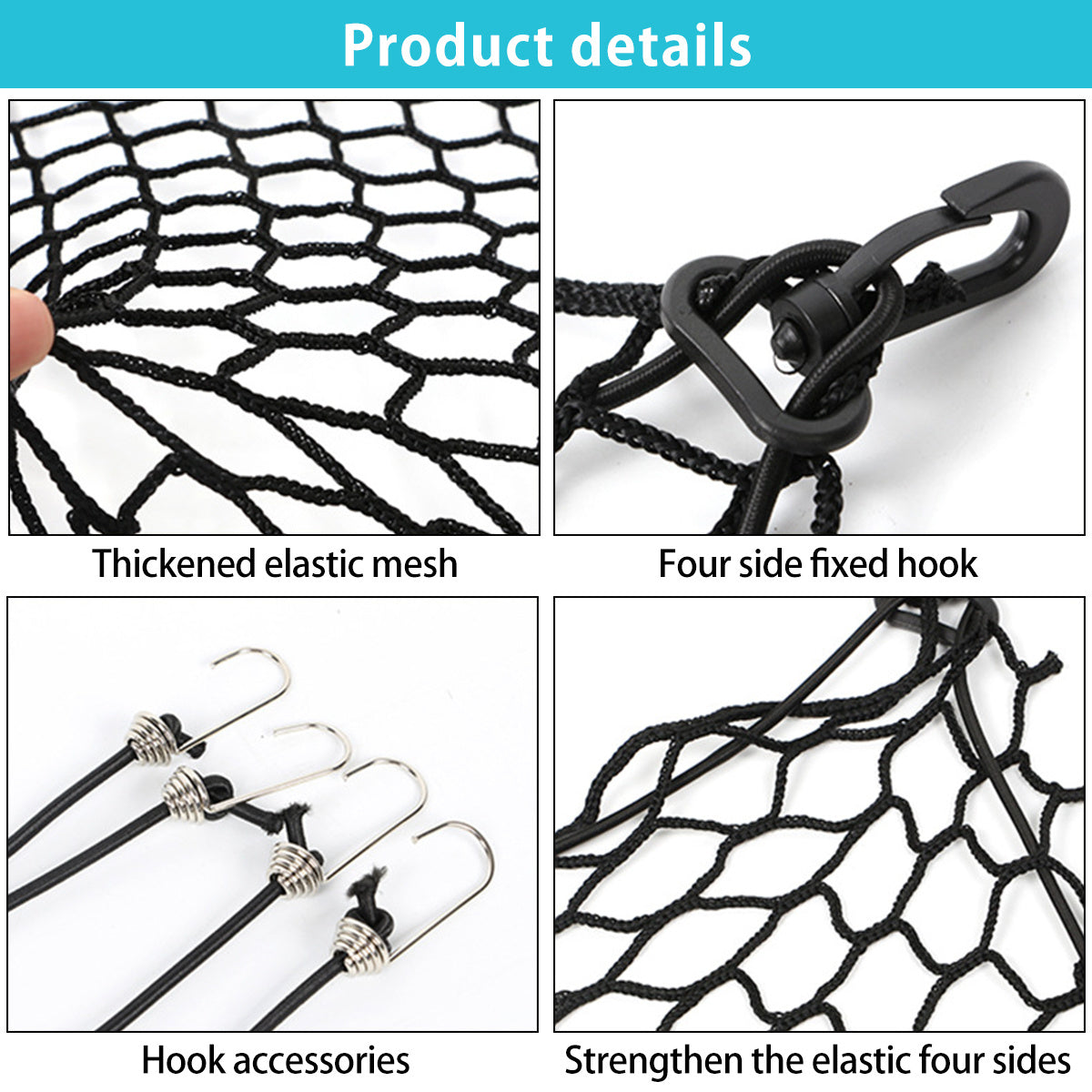 Car Dog Barrier Net Durable Safety Reusable Foldable Fence