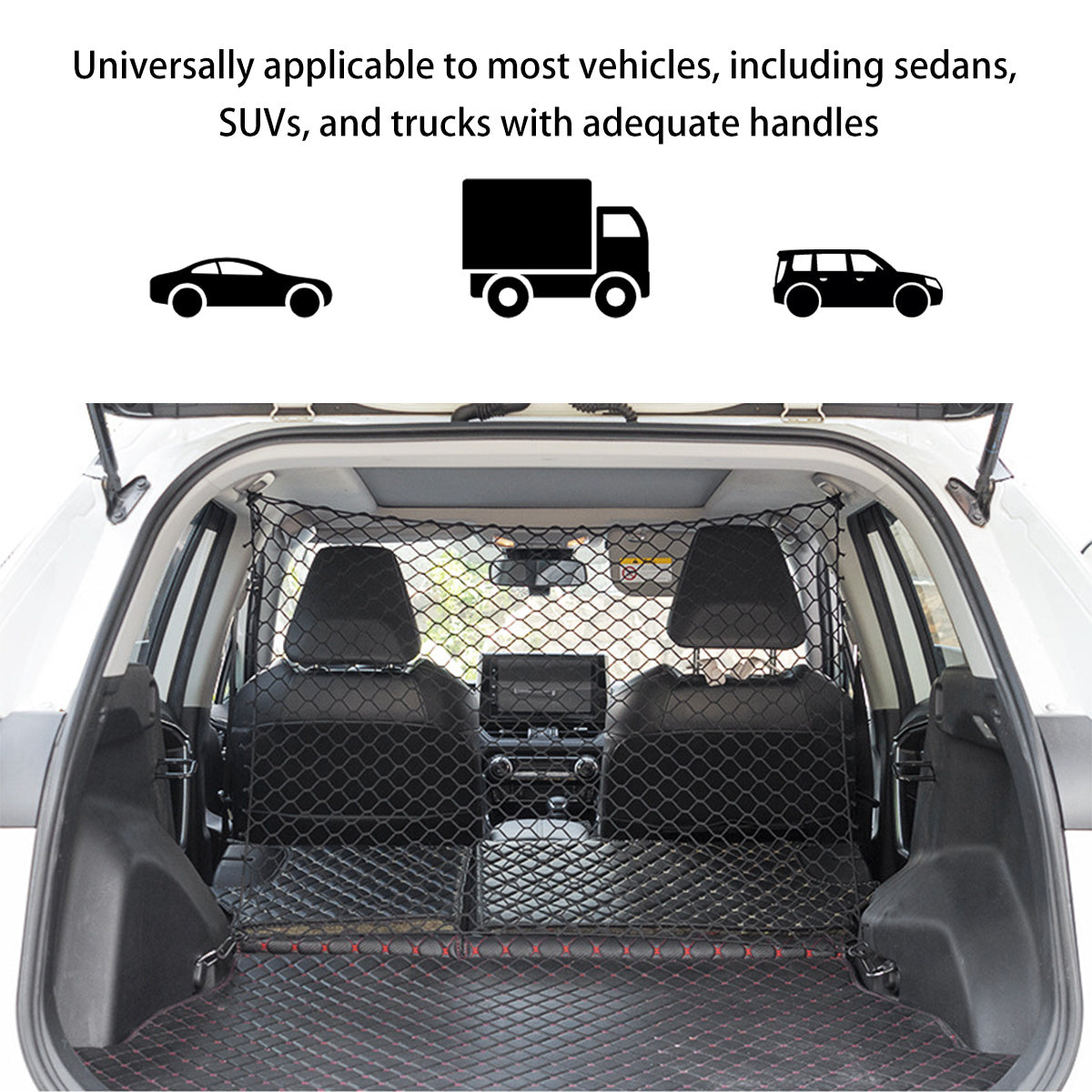 Car Dog Barrier Net Durable Safety Reusable Foldable Fence