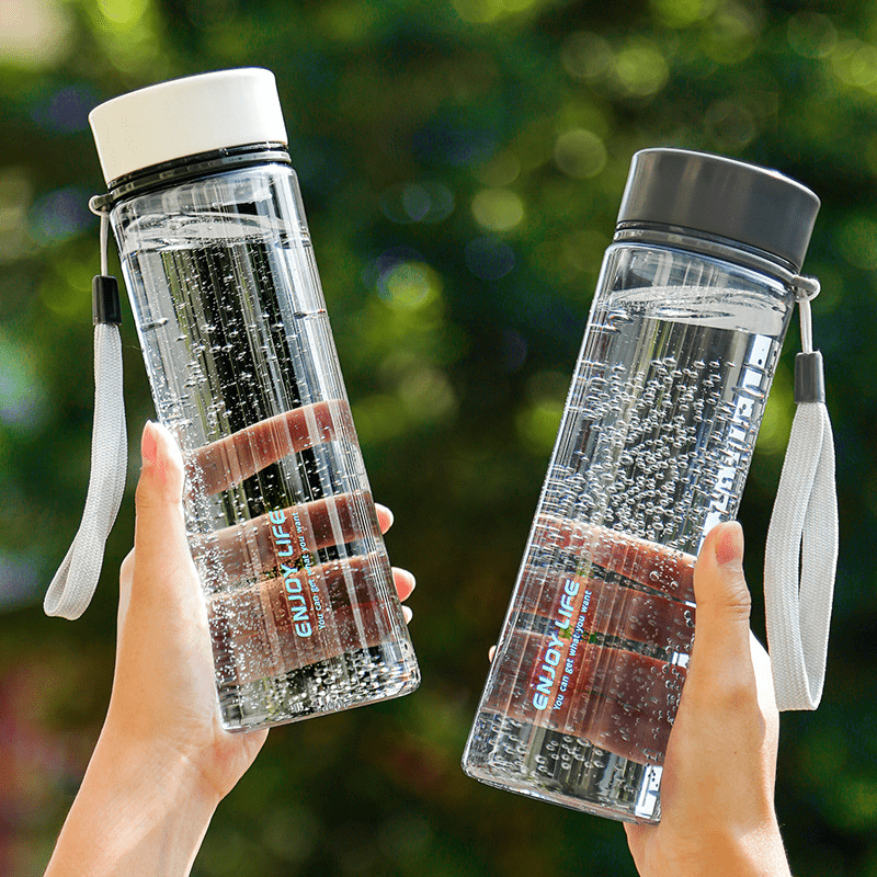 Portable Plastic Water Cup Outdoor Sports With Rope