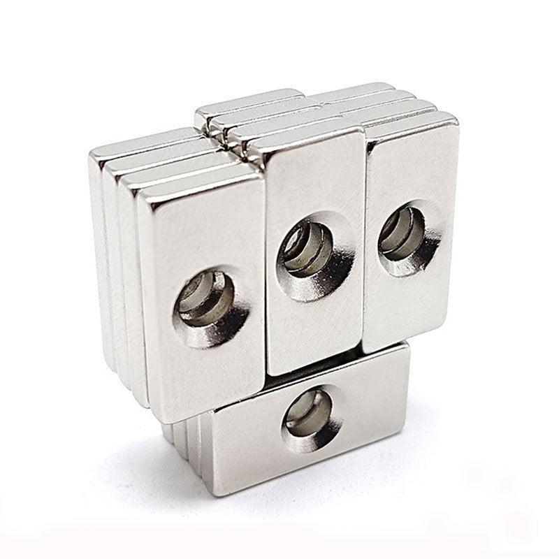 8pcs 20x10x3mm NdFeB Rare Earth Magnets for LED Lamp, Square Punch