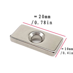 8pcs 20x10x3mm NdFeB Rare Earth Magnets for LED Lamp, Square Punch