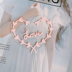 Love Flower Branch Acrylic Cake Insert