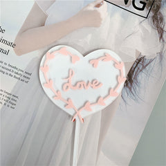 Love Flower Branch Acrylic Cake Insert