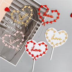 Love Flower Branch Acrylic Cake Insert