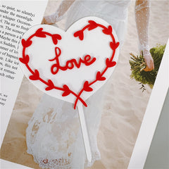 Love Flower Branch Acrylic Cake Insert