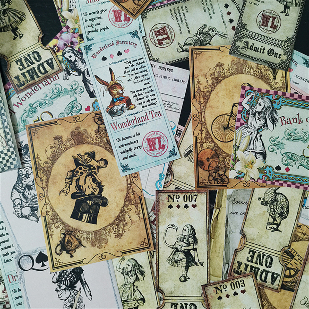 40pcs Alice Theme Waterproof Vinyl Stickers Water Bottle Laptops Computers Phone