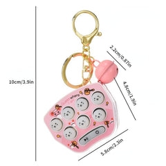 Mini Ground Mouse Game Keychain Fun Luminous Sound Toy