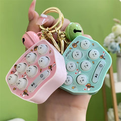 Mini Ground Mouse Game Keychain Fun Luminous Sound Toy