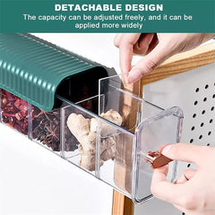Fridge Drawers Pull Out Organizer Bin Storage Boxes Adjustable Compartment