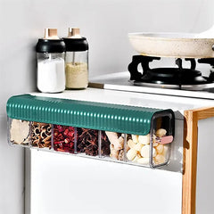 Fridge Drawers Pull Out Organizer Bin Storage Boxes Adjustable Compartment