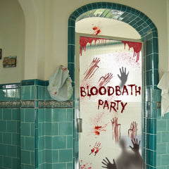 Halloween Blood Hand Prints Sticker Haunted House Horror Decor