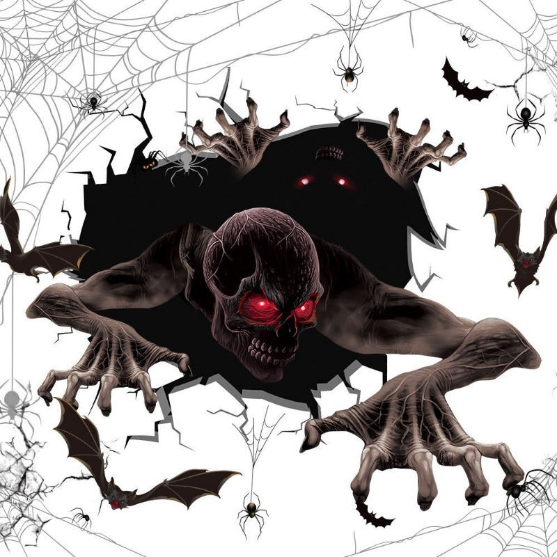 Halloween Blood Hand Prints Sticker Haunted House Horror Decor