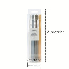4pcs Disposable Soft Bristled Macaron Toothbrush for Adults