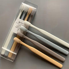 4pcs Disposable Soft Bristled Macaron Toothbrush for Adults