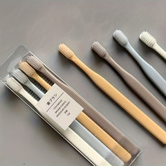4pcs Disposable Soft Bristled Macaron Toothbrush for Adults